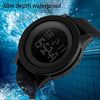 SKMEI 1142 Multifunctional Men Outdoor Sports Noctilucent Waterproof Silica Gel Digital Watch (Black)
