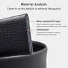 Leather Texture Belt Men Business Fashion Automatic Buckle Belt 120cm x 1(Square Buckle)