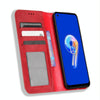 For ASUS Zenfone 9 Magnetic Buckle Retro Texture Leather Phone Case(Red)