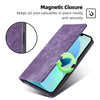 For Samsung Galaxy S25 Ultra 5G RFID Anti-theft Brush Magnetic Leather Phone Case(Purple)