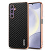 For Samsung Galaxy A16 5G AZNS Electroplated Edge Carbon Fiber Texture Phone Case(Black)