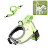 Reflective Dog Harness Vest, Breathable Nylon, Green, Small
