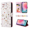 For Samsung Galaxy A24 5G Bronzing Painting RFID Leather Phone Case(Flowers World)