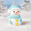 3pcs Christmas Lovely Micro Landscape Snow Ornament Decorative Accessories, Style: No.13 Scarf Snowman Blue