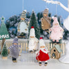 Christmas Wool Plush Doll Ski Girl Decorative Pendant(Khaki)