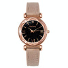 Gogoey Ladies Starry Sky Leather Belt Watch(Apricot)