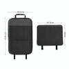 Car Seat Back Children Anti-kick Pad Back Rear Anti-dirty Universal Leather Protection Pad Storage Bag All Inclusive Version (Black)