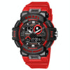SMAEL 8063 Outdoor Electronic Alarm Sports Watch Double Showed Astronaut Student Watch(Red)