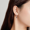 S925 Sterling Silver Water Drop Zircon Women Earrings(Blue)