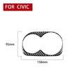 Car Carbon Fiber Rear Water Cup Holder Decorative Sticker for Honda Civic 8th Generation 2006-2011, Left and Right Drive Universal