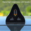 Solar Remote Control Signal Radio Shark Fin Antenna Anti-Tailgating Roof Warning Light(Black)