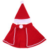 Christmas Dog Cloak & Hat Costume Set | Small Pets