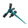 Automatic 360 Rotating Adjustable Garden Water Sprinklers Lawn Irrigation System with 3 Arm Sprayers and Spike Base(Green)