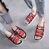 Summer Slippers Dual-purpose Beach Shoes Men Sandals, Size: 44(Red+White)