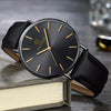 KEMANQI Simple Ultra-thin Waterproof Steel Mesh Belt Quartz Watch for Men(  Ultra-thin black shell black dial black band)