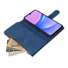 For Samsung Galaxy A16 5G Multifunctional Frosted Zipper Wallet Leather Phone Case(Blue)