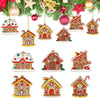 12pcs /Set House Christmas Decorations Pendants PVC Hanging Christmas Tree Ornaments Scene Arrangement Props