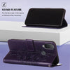 For Alcatel 1L 2021 Embossed Butterfly Leather Phone Case(Dark Purple)