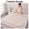 Soft And Breathable Soybean Cotton Thickened Non-Slip Mattress Pad, Size: 150x200cm(Square-Khaki)