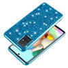 For Galaxy A71 Plating Glittery Powder Shockproof TPU Protective Case(Blue)