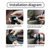 FE052 RGB Color Light USB Plug-in Clip-on Car Rear Seat Headrest Fan(Black)