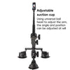 Dual-leg Car Suction Cup Mount with 1/4 inch Screw (Black)