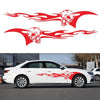 2 PCS/Set D-964 Skull Flame Pattern Car Modified Decorative Sticker(Red)