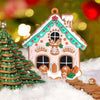 8pcs /Set A PVC Christmas House Pendants Christmas Tree Decorations Scene Arrangement Props