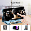 For Samsung Galaxy A56 5G ESEBLE Star Series Lanyard Zipper Wallet RFID Leather Case(Blue)