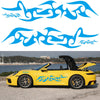 2 PCS/Set D-925 Flame Pattern Car Modified Decorative Sticker(Blue)