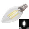 C35 E14 4W 4 LEDs 300 LM 6500K Dimmable Retro LED Filament Light Bulb Energy Saving Light, AC 220V(White Light)
