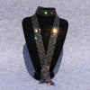 Colorful Diamond on Black Women Sequined Rhinestone Bow Tie Dance Costume Accessories