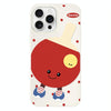 For iPhone 13 Pro Max Skin Feeling Jelly TPU Hybrid PC Phone Case(Spin Table Tennis Beige)