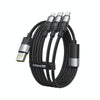 Baseus Star Speed 1.5m PD100W 3 in 1 Fast Charging Cable(Black)