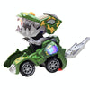 HG-884 Spray Deformation Dinosaur Fighting Vehicle Light Music Automatic Rotating Children Toys(Green)