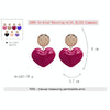 Peach Heart Earrings Retro Series Acrylic Stud Earrings for Women(Light Skin Pink)