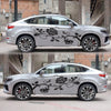 2 PCS/Set D-545 Rose Pattern Car Modified Decorative Sticker(Black)