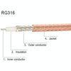 20cm Antenna Extension RG316 Coaxial Cable(SMA Female to Fakra K Female)