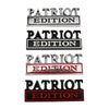 2 PCS Patriot Edition Metal Leaf Board Car Stickers Back Tail Box Label(Silver Black)