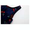 Summer Girls Cherry Pattern Sleeveless Dress, Kid Size:120cm(Navy Blue)