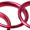 4 PCS Car Outlet Decorative Rings Aluminum Alloy Air Outlet Chrome Trim Ring Car Dashboard  Air Vents Cover Sticker Decoration for Audi A3(Magenta)