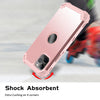 For iPhone 11 Pro Max PC+ Silicone Three-piece Anti-drop Mobile Phone Protective Back Cover(Rose gold)