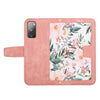 For Samsung Galaxy S20 FE Floral Pattern Leather Phone Case with Lanyard(Pink)