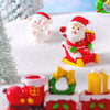 10pcs Christmas Cute Micro Landscape DIY Decorations Snowy Desktop Ornament, Style: No.17 Christmas Hat Snowman