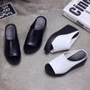 Summer Women Wedge Slippers, Size: 41(Black)