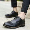 British Men Shoes Brogue Shoes Business Formal Shoes, Size:42(Black)