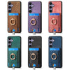 For Samsung Galaxy A36 Retro Splitable Magnetic Card Bag Leather Phone Case(Black)