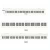 88 Keys Keyboard Piano Practice Paper Comparison Table Fingering Practice Comparison Chart(White)