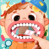 Wooden Children Oral Dentistry Simulation Dentist Set Pretend Play Medical Toy, Color: Upgrade Model Blue
