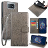 For Asus Zenfone 8 Flip Tree & Deer Embossed Leather Phone Case(Grey)